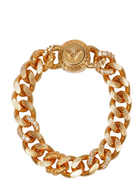 versace men's gold bracelet.